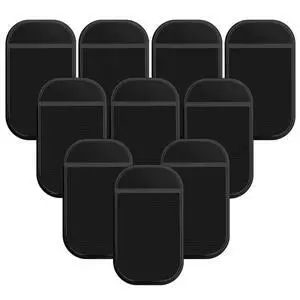 10 Pack, Car Dashboard Non Slip Mat, Black | Anti-Slide Sticky Gel, Sticky Mat, 5.5 x 3 Inch, For Radar Detector, Cell Phone, Keys, Mirrors, GPS, Coins 10 Pack, Car Dashboard Non Slip Mat, Black | Anti-Slide Sticky Gel, Sticky Mat, 5.5 x 3 Inch, For Radar Detector, Cell Phone, Keys, Mirrors, GPS, Coins