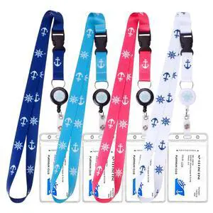 Retractable Waterproof Lanyard with ID Badge Reel Holder & Detachable Buckle for Ships Key Cards, Cruise Essentials & Must Have Accessories (4 Colors) Retractable Waterproof Lanyard with ID Badge Reel Holder & Detachable Buckle for Ships Key Cards, Cruise Essentials & Must Have Accessories (4 Colors)
