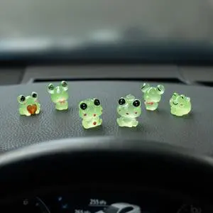Luminous Frog Car Dashboard Decor, 6PCS Fun Frog Car Dash Decorations Rear View Mirror Ornament Interior Accessories Luminous Frog Car Dashboard Decor, 6PCS Fun Frog Car Dash Decorations Rear View Mirror Ornament Interior Accessories