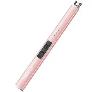 Electric Candle Lighter USB Plasma Arc Windproof Rose Gold | Rechargeable USB-C Windproof Flameless Safety Lock For Camping Grill Home Decor Gifts Electric Candle Lighter USB Plasma Arc Windproof Rose Gold | Rechargeable USB-C Windproof Flameless Safety Lock For Camping Grill Home Decor Gifts