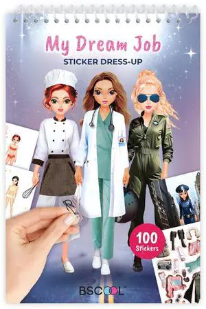 Sticker Dress Up Book for Girls Dream Career Job | Dream job career theme teaches kids ages 5 and up about fashion design, with 100+ stickers and step-by-step guides included. Sticker Dress Up Book for Girls Dream Career Job | Dream job career theme teaches kids ages 5 and up about fashion design, with 100+ stickers and step-by-step guides included.
