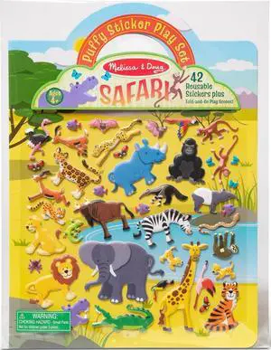 Melissa & Doug Puffy Sticker Play Set: Safari - 42 Reusable Stickers - FSC Certified Melissa & Doug Puffy Sticker Play Set: Safari - 42 Reusable Stickers - FSC Certified