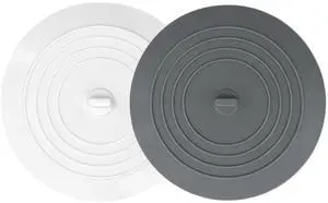Bathtub Drain Stopper 2 Pack, 5 inches Silicone Tub Stopper Shower Drain Cover, Bath Tub Plug Hair Stopper,Universal Flat Suction Renter Friendly Bath Accessories (White&Grey, 5 inch) Bathtub Drain Stopper 2 Pack, 5 inches Silicone Tub Stopper Shower Drain Cover, Bath Tub Plug Hair Stopper,Universal Flat Suction Renter Friendly Bath Accessories (White&Grey, 5 inch)