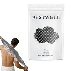 Exfoliating Shower Towel 47", Premium Scrub Wash Cloth for Body Face, 2-in-1 Exfoliating Towel-Body Scrubber for All Skin Types, Exfoliating Washcloth for Men and Woman Exfoliating Shower Towel 47", Premium Scrub Wash Cloth for Body Face, 2-in-1 Exfoliating Towel-Body Scrubber for All Skin Types, Exfoliating Washcloth for Men and Woman