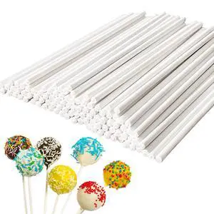 100 Pcs 6-Inch White Lollipop Sticks,Lollipop Paper Treat Stick,Paper Sucker Sticks for Cupcake Toppers,Homemade Candy,Chocolate,Dessert(Dia 3.5mm) 100 Pcs 6-Inch White Lollipop Sticks,Lollipop Paper Treat Stick,Paper Sucker Sticks for Cupcake Toppers,Homemade Candy,Chocolate,Dessert(Dia 3.5mm)
