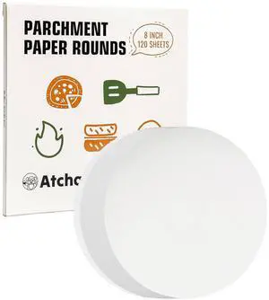 120Pcs 8 Inches Round Parchment Paper for Baking, Unbleached & Pre-cut | Non-Stick Heavy Duty Parchment Circles for Tortilla Press, Cake Pan, Spring Form Tin, Air Fryer, Toaster Microwave, Oven 120Pcs 8 Inches Round Parchment Paper for Baking, Unbleached & Pre-cut | Non-Stick Heavy Duty Parchment Circles for Tortilla Press, Cake Pan, Spring Form Tin, Air Fryer, Toaster Microwave, Oven