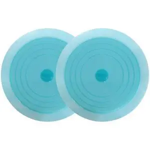 Tub Stopper 2 Pack, 6 inches Large Silicone Drain Plug Hair Stopper Flat Suction Cover for Kitchen Bathroom and Laundry (Blue Transparent) Tub Stopper 2 Pack, 6 inches Large Silicone Drain Plug Hair Stopper Flat Suction Cover for Kitchen Bathroom and Laundry (Blue Transparent)