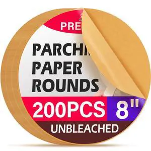 8 Inch Parchment Paper Rounds, 200Pcs Non-Stick Baking Paper Sheets | Precut Unbleached Baking Parchment Rounds for Air Fryer,Round Cake Pan, Springform Pan, Tortilla Press and More 8 Inch Parchment Paper Rounds, 200Pcs Non-Stick Baking Paper Sheets | Precut Unbleached Baking Parchment Rounds for Air Fryer,Round Cake Pan, Springform Pan, Tortilla Press and More