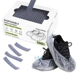 50/100/200 Pack Non-Woven Shoe Covers Disposable for Indoors | Non-Slip Disposable Shoe Covers, Durable Booties for Shoes Covers fits up to Size 13 US Men and 14 US Women, Gray 50/100/200 Pack Non-Woven Shoe Covers Disposable for Indoors | Non-Slip Disposable Shoe Covers, Durable Booties for Shoes Covers fits up to Size 13 US Men and 14 US Women, Gray