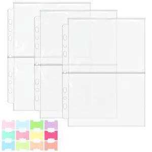 30 Pcs 4x6 Photo Sleeves for 6 or 3 Ring Mini Binder (8.5x9.5 inch Covers) Extra Thick Clear Plastic Pocket Sheets with 12 Index Tabs, Top-Loading Protector for Recipe Cards & Index Card 30 Pcs 4x6 Photo Sleeves for 6 or 3 Ring Mini Binder (8.5x9.5 inch Covers) Extra Thick Clear Plastic Pocket Sheets with 12 Index Tabs, Top-Loading Protector for Recipe Cards & Index Card