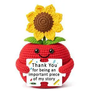 Teacher Appreciation Gifts for Women, Birthday Gifts for Teacher | Handmade Crochet Sunflower Teacher Appreciation Gifts for Women, Birthday Gifts for Teacher | Handmade Crochet Sunflower