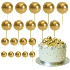 20 Pcs Gold Balls Cake Topper Decorations for Birthday Cake Decor | Cake Topper Sticks, Graduation Cake Decoration, Wedding Cake DecorationsGold Cake Ball Decor, Mini Balloons Cake Topper 20 Pcs Gold Balls Cake Topper Decorations for Birthday Cake Decor | Cake Topper Sticks, Graduation Cake Decoration, Wedding Cake DecorationsGold Cake Ball Decor, Mini Balloons Cake Topper