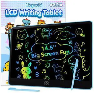 LCD Writing Tablet for Kids, 14.5 Inch Large Drawing Board, Blue | Reusable erasable doodle pad with 2 pens, no blue light, educational learning toy, gifts for boys and girls ages 3-8 LCD Writing Tablet for Kids, 14.5 Inch Large Drawing Board, Blue | Reusable erasable doodle pad with 2 pens, no blue light, educational learning toy, gifts for boys and girls ages 3-8