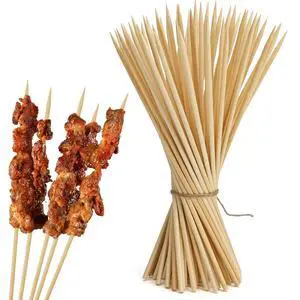 100PCS Natural Bamboo Skewers, 8Inch Wooden Skewers for Appetizers, Fruit, Kabobs, Grilling Kebabs, Corns, Cocktail Picks for Drinks, Sturdy & Durable 100PCS Natural Bamboo Skewers, 8Inch Wooden Skewers for Appetizers, Fruit, Kabobs, Grilling Kebabs, Corns, Cocktail Picks for Drinks, Sturdy & Durable
