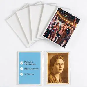 5 Pack 5x7" Holds 24-Photos. Photo Albums 5 Pack 5x7" Holds 24-Photos. Photo Albums
