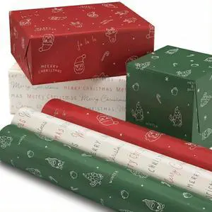 Beautiful Christmas Gift Wrapping Paper Rolls For Small & Medium Size Gifts | Set of 3 Quality Paper Rolls with Cute Designs, 17 in X 120 in Each - Add a Touch of Magic to Everything You Wrap Beautiful Christmas Gift Wrapping Paper Rolls For Small & Medium Size Gifts | Set of 3 Quality Paper Rolls with Cute Designs, 17 in X 120 in Each - Add a Touch of Magic to Everything You Wrap