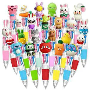 24PC Fun Pen Bulk Mini Multicolor 4 in 1 Ballpoint Cute Retractable Pens for Easters Birthdays Parties Prizes Office Writing Supplies Goodie Bag Stuffers 24PC Fun Pen Bulk Mini Multicolor 4 in 1 Ballpoint Cute Retractable Pens for Easters Birthdays Parties Prizes Office Writing Supplies Goodie Bag Stuffers