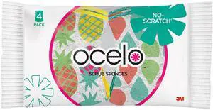 ocelo No Scratch Scrub Sponges, 4 Sponges ocelo No Scratch Scrub Sponges, 4 Sponges