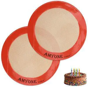 Round Silicone Baking Mats for 8 Inch Cake Pan, Food Grade, Non-Stick, Reusable Silicone Mat for Baking Pan for Bread/Tortilla/Macaron/Pastry/Pie/Bun or 9 Inch Pizza Pan, 2PCS Round Silicone Baking Mats for 8 Inch Cake Pan, Food Grade, Non-Stick, Reusable Silicone Mat for Baking Pan for Bread/Tortilla/Macaron/Pastry/Pie/Bun or 9 Inch Pizza Pan, 2PCS