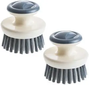 Dish Scrub Brush,Ergonomic Grip Palm Brush,Kitchen Scrub Brushes for Cleaning, Dish Scrubber with Stiff Bristles for Sink, Pots, Pans (2P Grey) Dish Scrub Brush,Ergonomic Grip Palm Brush,Kitchen Scrub Brushes for Cleaning, Dish Scrubber with Stiff Bristles for Sink, Pots, Pans (2P Grey)