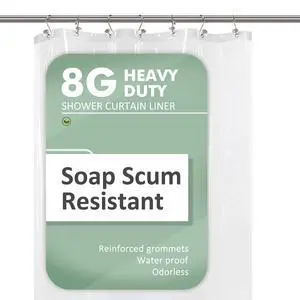 Small Shower Curtain or Liner for Shower Stall, Clear, 36x72 | 8G Heavy Duty PEVA, 3 Magnets, Single Waterproof Half Liner with 7 Rustproof Grommets, 36 x 72 inch for Narrow Stall Size Small Shower Curtain or Liner for Shower Stall, Clear, 36x72 | 8G Heavy Duty PEVA, 3 Magnets, Single Waterproof Half Liner with 7 Rustproof Grommets, 36 x 72 inch for Narrow Stall Size