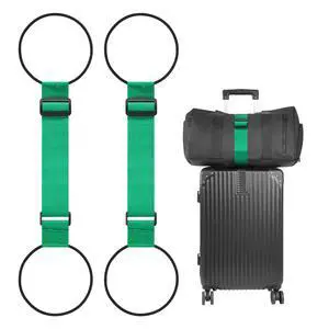 Adjustable Luggage Connector Straps for Suitcases 2-Pack (Green) | Add A Bag, Connect 2 Suitcases, Hang Coat/Scarf, Elastic Bungee Belt, Secure Carry-on Travel Essentials, Lightweight 36g Adjustable Luggage Connector Straps for Suitcases 2-Pack (Green) | Add A Bag, Connect 2 Suitcases, Hang Coat/Scarf, Elastic Bungee Belt, Secure Carry-on Travel Essentials, Lightweight 36g