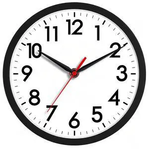 8 Inch Wall Clock, Silent Battery Operated Analog Clock, Black | Small Size | Bedroom | Office | Kitchen | Bathroom | Classroom | Modern | Easy to Read 8 Inch Wall Clock, Silent Battery Operated Analog Clock, Black | Small Size | Bedroom | Office | Kitchen | Bathroom | Classroom | Modern | Easy to Read