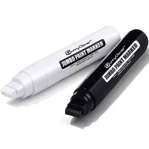 Paint Markers Pens, 2 Pack of Black and White, Premium Permanent Acrylic Paint Pens Markers for Tagging, Signs, Stone, Wood, Ceramic, Non-Toxic,15mm Jumbo Tip Paint Markers Pens, 2 Pack of Black and White, Premium Permanent Acrylic Paint Pens Markers for Tagging, Signs, Stone, Wood, Ceramic, Non-Toxic,15mm Jumbo Tip