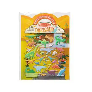 Dinosaur Puffy Sticker Play Set Travel Toy with Double-Sided Background, 36 Reusable Puffy Stickers - FSC Certified Dinosaur Puffy Sticker Play Set Travel Toy with Double-Sided Background, 36 Reusable Puffy Stickers - FSC Certified