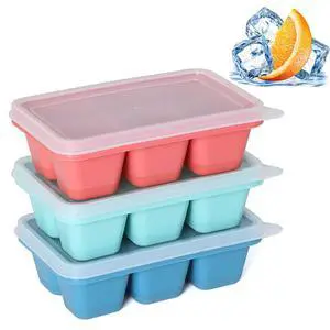 Mini Ice Cube Trays for Freezer, 3 Pack Small Ice Cube Trays with Lids, Easy-Release Flexible Bottom, Stackable Ice Cube Molds for Mini Fridge, Dorm, RV, Travel & Small Freezer Mini Ice Cube Trays for Freezer, 3 Pack Small Ice Cube Trays with Lids, Easy-Release Flexible Bottom, Stackable Ice Cube Molds for Mini Fridge, Dorm, RV, Travel & Small Freezer