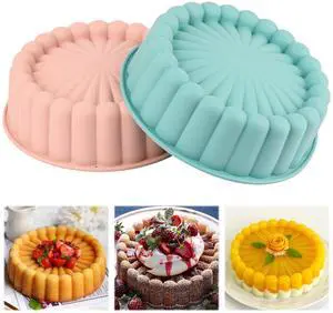 2 Pcs Charlotte Cake Pan, 8 Inch Round Cake Pan | Nonstick Silicone Cake Molds for Cheese Cake, Chocolate Cake, Rainbow Cakes, Strawberry Shortcake, Brownie Tart Pie 2 Pcs Charlotte Cake Pan, 8 Inch Round Cake Pan | Nonstick Silicone Cake Molds for Cheese Cake, Chocolate Cake, Rainbow Cakes, Strawberry Shortcake, Brownie Tart Pie