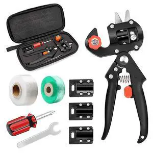 2-in-1 Garden Grafting Tools Pruner Kit, V-Graft Omega-Graft and U-Graft, Plant Branch Vine Fruit Tree Cutting Tool Kits Scissors 2-in-1 Garden Grafting Tools Pruner Kit, V-Graft Omega-Graft and U-Graft, Plant Branch Vine Fruit Tree Cutting Tool Kits Scissors