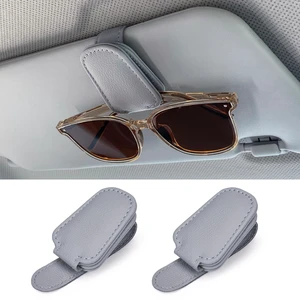Sunglasses Holders for Car Sun Visor, 2pack Magnetic Leather Glasses Eyeglass Hanger Clip for Car, Ticket Business Card Clip Eyeglasses Mount Car Visor Accessories (Grey) Sunglasses Holders for Car Sun Visor, 2pack Magnetic Leather Glasses Eyeglass Hanger Clip for Car, Ticket Business Card Clip Eyeglasses Mount Car Visor Accessories (Grey)