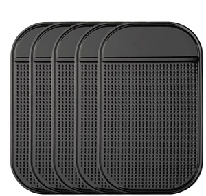 Car Dashboard Sticky Pad, 5-Pack Anti-Slip Dash Mat Upgraded Bigger and Thicker, Non-Slide Phone Mat for Radar Detector, Keys, Glasses, GPS, Coins, Vehicle Ornament Car Dashboard Sticky Pad, 5-Pack Anti-Slip Dash Mat Upgraded Bigger and Thicker, Non-Slide Phone Mat for Radar Detector, Keys, Glasses, GPS, Coins, Vehicle Ornament