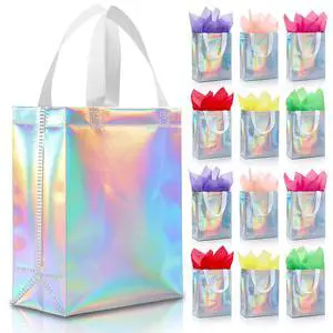KeerxunBag 12-piece colorful gift bag, containing hard cards and tissues | Medium 10x4x8in colorful design. Ideal for birthdays, parties, weddings & holidays. Durable, reusable & foldable. KeerxunBag 12-piece colorful gift bag, containing hard cards and tissues | Medium 10x4x8in colorful design. Ideal for birthdays, parties, weddings & holidays. Durable, reusable & foldable.