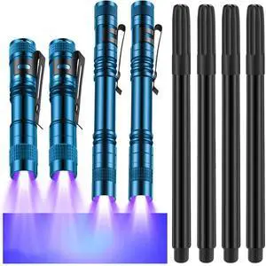 Tegeme 8 Pcs Black Light Flashlight Invisible Ink Pen, Blue and Black | 4 Invisible Ink Pen 4 Blue Mini UV Flashlight, Disappearing Pen Spy Gadget Spy Party Favor, Christmas Halloween Holiday Gift Tegeme 8 Pcs Black Light Flashlight Invisible Ink Pen, Blue and Black | 4 Invisible Ink Pen 4 Blue Mini UV Flashlight, Disappearing Pen Spy Gadget Spy Party Favor, Christmas Halloween Holiday Gift