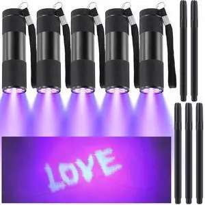 Tegeme 10 Pcs Invisible Ink Pens Blacklight Flashlight, Black | Blacklight Pen Set Invisible Ink Pen Blacklight Flashlight, UV Invisible Ink Marker Black Light Markers Tegeme 10 Pcs Invisible Ink Pens Blacklight Flashlight, Black | Blacklight Pen Set Invisible Ink Pen Blacklight Flashlight, UV Invisible Ink Marker Black Light Markers