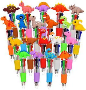 Oneshow 20 Pack Mini Dinosaur 4-in-1 Ballpoint Pens, Fun Multicolor Pen | Bulk Birthday Party Favors, Back to School Supplies, First Day of School Gifts, Classroom Rewards, Teacher Prize Box Supplies Oneshow 20 Pack Mini Dinosaur 4-in-1 Ballpoint Pens, Fun Multicolor Pen | Bulk Birthday Party Favors, Back to School Supplies, First Day of School Gifts, Classroom Rewards, Teacher Prize Box Supplies