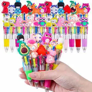 DIYASY 30 Pcs Mini Multicolor Ballpoint Pens, 4-in-1 Multicolored Retractable Pen Bulk Cute Animals Pens for Office Supplies 15 Styles DIYASY 30 Pcs Mini Multicolor Ballpoint Pens, 4-in-1 Multicolored Retractable Pen Bulk Cute Animals Pens for Office Supplies 15 Styles
