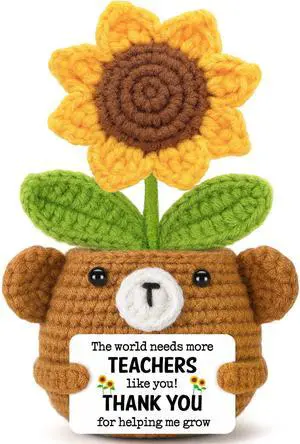 Teacher Appreciation Gifts for Women,Handmade Crochet Sunflower Bear | Back to School Teacher Gifts for Women Female Teachers' Day End of Year Graduation Birthday Retirement Cute Decor Teacher Appreciation Gifts for Women,Handmade Crochet Sunflower Bear | Back to School Teacher Gifts for Women Female Teachers' Day End of Year Graduation Birthday Retirement Cute Decor
