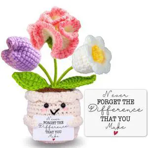 Teacher Appreciation Gifts, Thank You Teachers Gift, End of Year Teacher Gifts, Graduation Birthday Retirement Gift for Teachers Mentor Coworker Boss, Cute Handmade Crochet Carnations 3 Flowers Doll Teacher Appreciation Gifts, Thank You Teachers Gift, End of Year Teacher Gifts, Graduation Birthday Retirement Gift for Teachers Mentor Coworker Boss, Cute Handmade Crochet Carnations 3 Flowers Doll