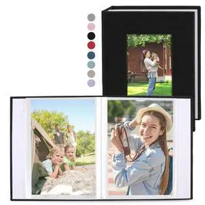 vivinin 2 Pack Photo Album 5x7, Linen Cover Photo Book, Small Photo Album Book for 36 Pockets Hold 72 Pictures, Picture Book for Photos Family Anniversaries Baby Vacations (Black) vivinin 2 Pack Photo Album 5x7, Linen Cover Photo Book, Small Photo Album Book for 36 Pockets Hold 72 Pictures, Picture Book for Photos Family Anniversaries Baby Vacations (Black)