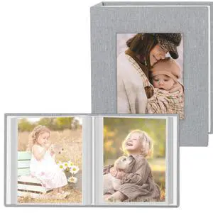 Popotop 2 Pack Photo Album 5x7 Pictures, Small Linen Slip-in Photo Albums Book for 80 Photos with 40 Pockets, Birthday Gifts for Women Mom Family Baby Popotop 2 Pack Photo Album 5x7 Pictures, Small Linen Slip-in Photo Albums Book for 80 Photos with 40 Pockets, Birthday Gifts for Women Mom Family Baby