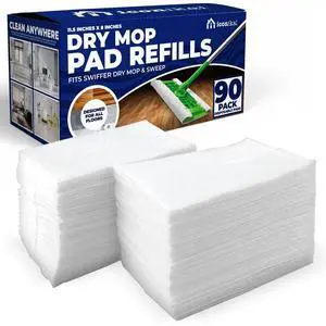 Iconikal Dry Mop Pad Refills 90-Pack Fits Swiffer 11.5x8 Iconikal Dry Mop Pad Refills 90-Pack Fits Swiffer 11.5x8