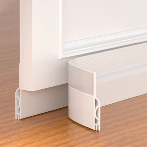 Pundin Door Draft Stopper,Adjustable Door Sweep for Bottom of Door,Silicone Weather Stripping Door Bottom Seal Blocker Air Noise,Under Door Gap Filler for Interior/Exterior Doors(White, 39inch) Pundin Door Draft Stopper,Adjustable Door Sweep for Bottom of Door,Silicone Weather Stripping Door Bottom Seal Blocker Air Noise,Under Door Gap Filler for Interior/Exterior Doors(White, 39inch)