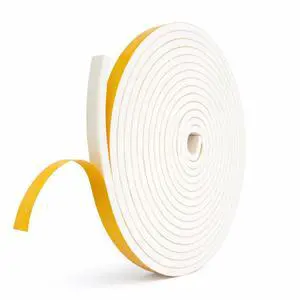 Foam Weather Stripping/Door Window Seal - Weather Stripping Foam Tape, 17 Ft Door Seal Strip, EVA Material, High Density 1/4" Thick, No Residue Adhesive (3/8" Wide) Foam Weather Stripping/Door Window Seal - Weather Stripping Foam Tape, 17 Ft Door Seal Strip, EVA Material, High Density 1/4" Thick, No Residue Adhesive (3/8" Wide)