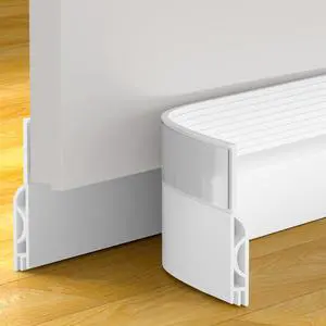 OXRQ Door Draft Stopper, Door Sweep for Bottom of Door, Weather Stripping Door Seal Gap Filler Bottom Blocker Soundproof Cold Air Insulation Save Energy Installs Quickly and Easily (White, 39) OXRQ Door Draft Stopper, Door Sweep for Bottom of Door, Weather Stripping Door Seal Gap Filler Bottom Blocker Soundproof Cold Air Insulation Save Energy Installs Quickly and Easily (White, 39)