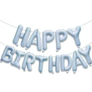 KALOR Pastel Blue Happy Birthday Balloons Banner, 16 Inch Mylar Foil Letters Balloon Sign for Birthday Party Decorations Photo Booth Backdrop KALOR Pastel Blue Happy Birthday Balloons Banner, 16 Inch Mylar Foil Letters Balloon Sign for Birthday Party Decorations Photo Booth Backdrop