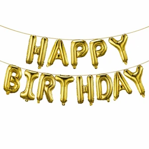 Gold Happy Birthday Balloons Banner 16 Inch Mylar Foil Letters, Inflatable Party Decor and Birthday Decorations for Women, Men, Boys & Girls Kids and Adults, Reusable, Party Supplies Gold Happy Birthday Balloons Banner 16 Inch Mylar Foil Letters, Inflatable Party Decor and Birthday Decorations for Women, Men, Boys & Girls Kids and Adults, Reusable, Party Supplies