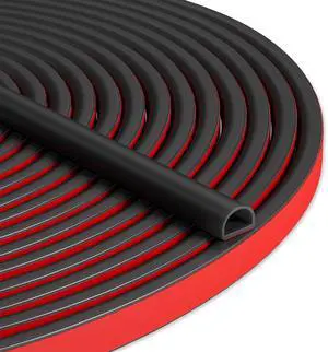 20FT Weather Stripping Door Seal, Self-Adhesive Silicone D-Shaped Seal Strip for Door Frame & Window Gaps, Soundproof Insulation Gap Filler 20FT Weather Stripping Door Seal, Self-Adhesive Silicone D-Shaped Seal Strip for Door Frame & Window Gaps, Soundproof Insulation Gap Filler
